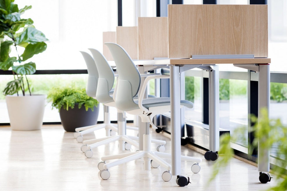 Maari Chair 5-Star Base with Upholstered Seat in lifestyle shot